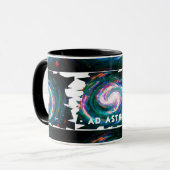 Handgemalte Galaxie mit Ihrem Text Tasse (Vorderseite Links)