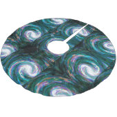 Handgemalte Galaxie Polyester Weihnachtsbaumdecke (Schrägansicht)