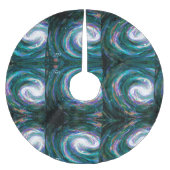 Handgemalte Galaxie Polyester Weihnachtsbaumdecke (Vorderseite)