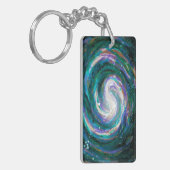 Handgemalte Galaxie Schlüsselanhänger (Vorderseite links)