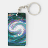 Handgemalte Galaxie Schlüsselanhänger (Rückseite)