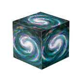 Handgemalte Galaxie Würfel (Rückseite Schrägansicht)