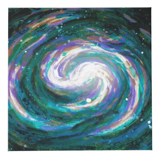 Handgemalte Galaxie Würfel (Vorderseite)