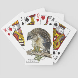 Handgemalte, gefährdete Adlerkarten Spielkarten