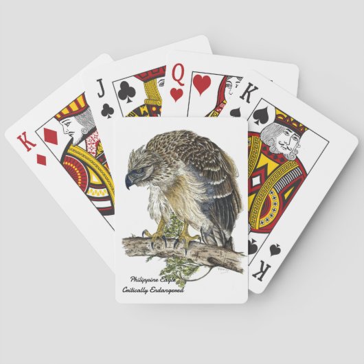 Handgemalte, gefährdete Adlerkarten Spielkarten (Rückseite)
