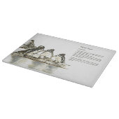 Handgemalte, gefährdete Galapagos-Pinguine Schneidebrett (Ecke)