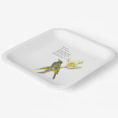 Handgemalte, gefährdete Honeyeater-Papierplatte Pappteller (Gewinkelt)