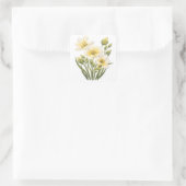 Handgemalte gelbe Blumen Aufkleber (Tasche)