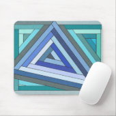 Handgemalte, geometrische Dreiecksgestaltung Mousepad (Mit Mouse)