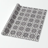 Handgemalte geometrische Schwarz-weiße Marokkaner Geschenkpapier (Ungerollt)