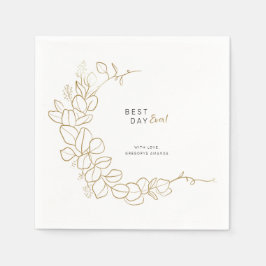 Handgemalte Gold-Blätter für die Hochzeit Serviette