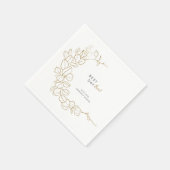 Handgemalte Gold-Blätter für die Hochzeit Serviette (Ecke)