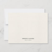 Handgemalte Gold-Blätter Rahmen-Escortkarte Einladung (Rückseite)