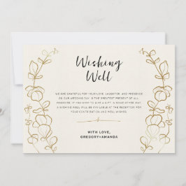 Handgemalte Gold-Blätter rahmen gut wollen Einladung