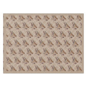 Handgemalte Goldweihnachtsvögel Tischdecke (Vorderseite (Horizontal))