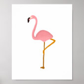 Handgemalte Gouache Tropical Flamingo Art Poster (Vorne)