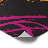 Handgemalte Grangenstruktur. geometrisches Farbele Poster (Ecke)