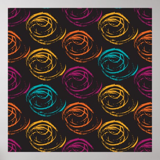 Handgemalte Grangenstruktur. geometrisches Farbele Poster (Vorne)