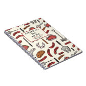 handgemalte GRILLEN Personalisiert Rezept Notizblock (Rechte Seite)