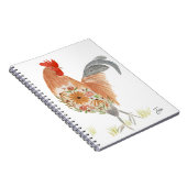 Handgemalte Hahn-Zeitschrift Notizblock (Rechte Seite)