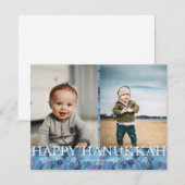 Handgemalte Hanukkah-Karte Feiertagskarte (Vorne/Hinten)