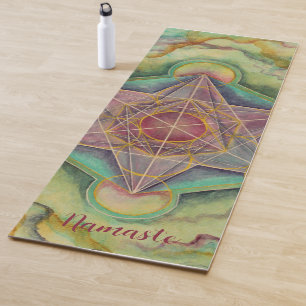 Handgemalte, heilige Geometrie-Namen Yogamatte