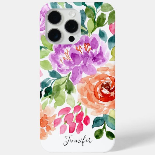 Handgemalte, helle Wasserfarbe Case-Mate iPhone Hülle (Rückseite)