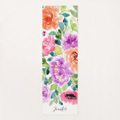 Handgemalte, helle Wasserfarbe Yogamatte (Vorderseite)