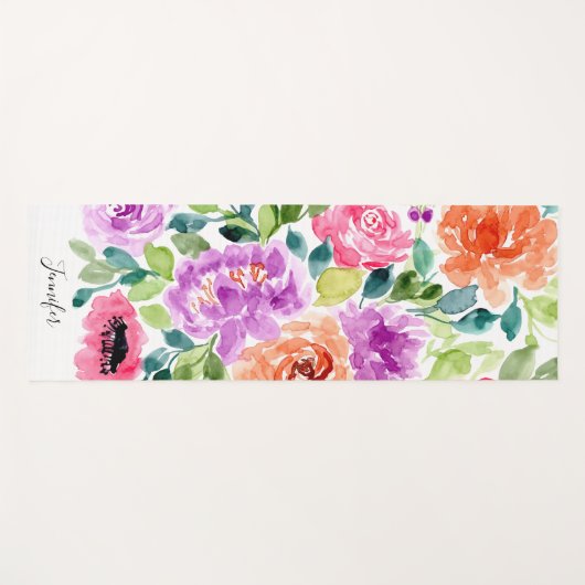 Handgemalte, helle Wasserfarbe Yogamatte (Vorderseite (Horizontal))