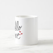 Handgemalte "Hello Liebe" Kaffee-Tasse Kaffeetasse (Mittel)