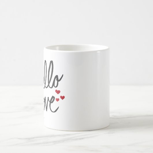 Handgemalte "Hello Liebe" Kaffee-Tasse Kaffeetasse (Mittel)