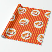 Handgemalte Herbst-Adorable-Girl Geschenkpapier (Ungerollt)