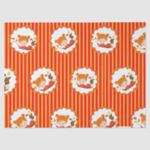 Handgemalte Herbst-Adorable-Girl-Gewebe