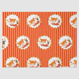 Handgemalte Herbst-Adorable-Girl-Gewebe Seidenpapier