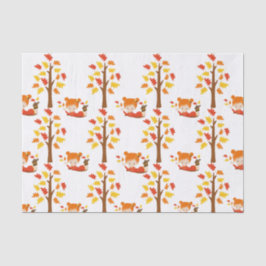 Handgemalte Herbst-Adorable-Girl-Gewebe Seidenpapier