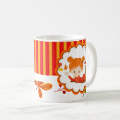 Handgemalte Herbst-Adorable-Girl Kaffeetasse (VorderseiteRechts)
