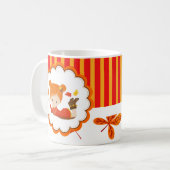 Handgemalte Herbst-Adorable-Girl Kaffeetasse (Vorderseite Links)