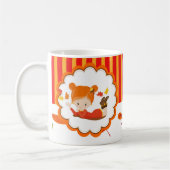 Handgemalte Herbst-Adorable-Girl Kaffeetasse (Links)