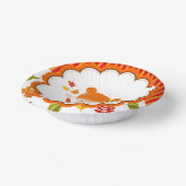 Handgemalte Herbst-Adorable-Girl Pappteller (Gewinkelt)