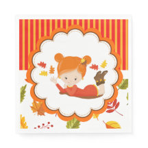 Handgemalte Herbst-Adorable-Girl