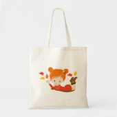 Handgemalte Herbst-Adorable Girl Tote Tasche (Vorne)