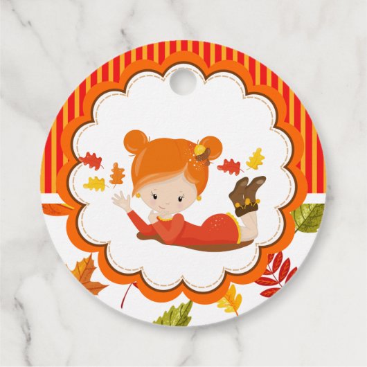 Handgemalte Herbst-Liebesmarken Geschenkanhänger (Rückseite)