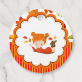 Handgemalte Herbst-Liebesmarken Geschenkanhänger (Vorderseite)