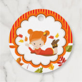 Handgemalte Herbst-Liebesmarken Geschenkanhänger (Rückseite)