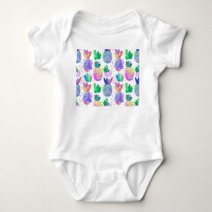 Handgemalte HerbstBlume, nahtlos. Baby Strampler