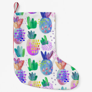 Handgemalte HerbstBlume, nahtlos. Kleiner Weihnachtsstrumpf