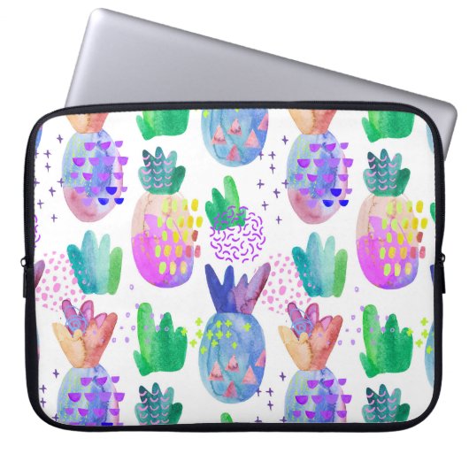 Handgemalte HerbstBlume, nahtlos. Laptopschutzhülle (Vorderseite)