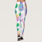 Handgemalte HerbstBlume, nahtlos. Leggings (Rückseite)