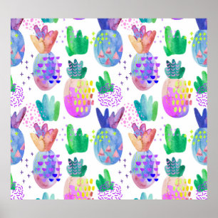 Handgemalte HerbstBlume, nahtlos. Poster