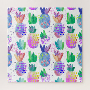 Handgemalte HerbstBlume, nahtlos. Puzzle